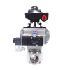 Sanitary Tri Clamp Butterfly Valves with Pneumatic Actuator 