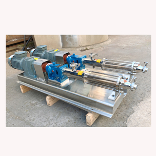 Stainless Steel Sanitary Hygienic Two Stages Single Screw Pump with Fix Speed Motor 