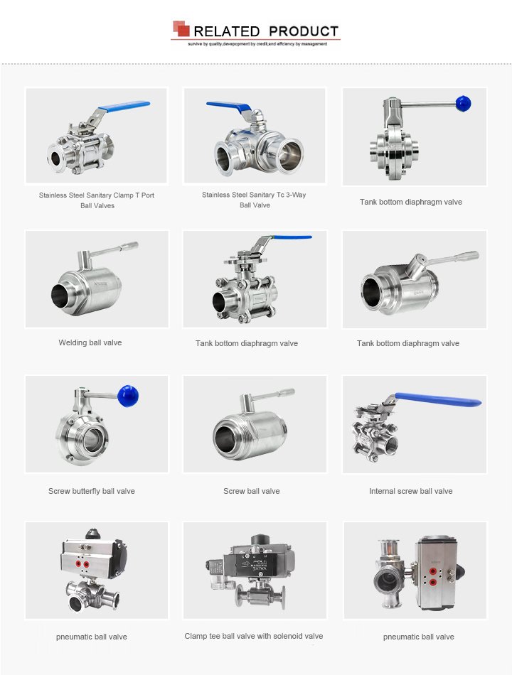 Stainless Steel Ferrule End Clamp Butterfly Ball Valve