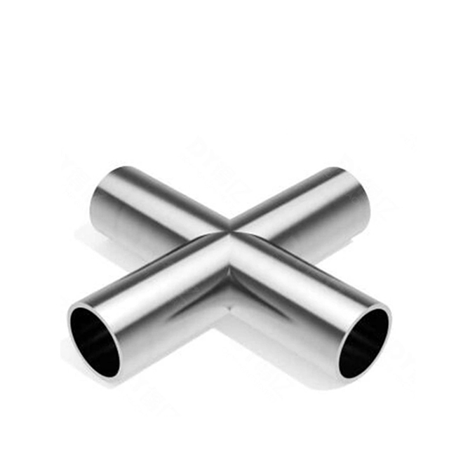 Sanitary Stainless Steel Pipe Ferrule Four Way Cross