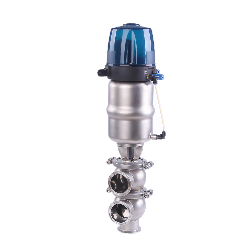 Factory Sanitary Pneumatic Diverter Valves with Control Head