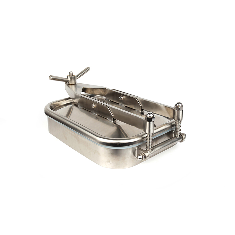 435×335MM Sanitary Rectangular Tank Manways with One Intersectant Arms 
