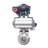 Stainless Steel Sanitary Actuated Clamp Butterfly Valves 