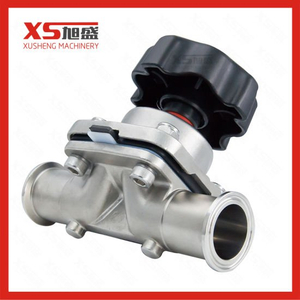 High Purity Manual Three Ways Diaphragm Valves with PTFE + EPDM