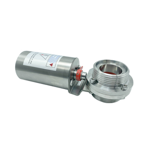 Sanitary Hygienic Manual Male Threaded Pneumatic Butterfly Valves