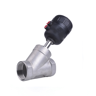Sanitary Stainless Steel Pneumatic Actuator Angle Seat Valve