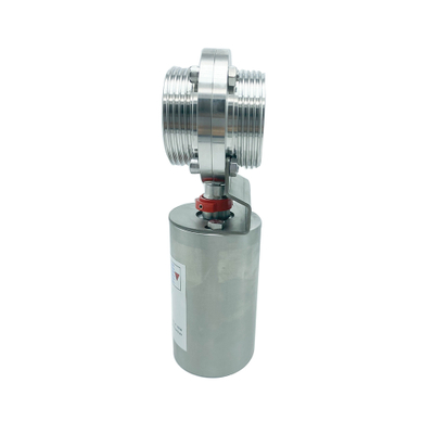 Forge Pneumatic Sanitary Welding Butterfly Valve for Alcohol