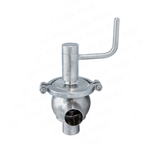 Stainless Steel L Sanitary Manual Shut-off Diverter Valves