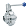 SS304 SS316L Food Grade Manual Sanitary Stainless Steel Welded Butterfly Ball Valve