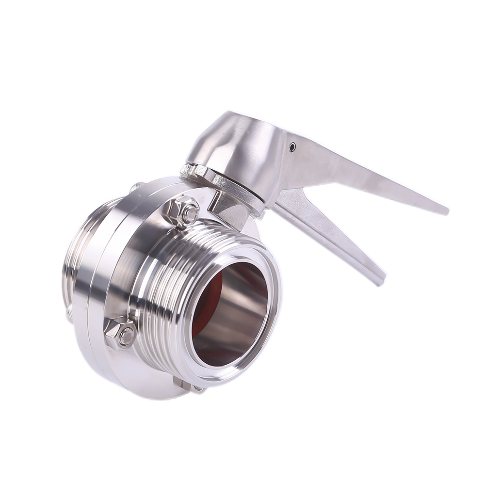 Forge Thread Sanitary Butterfly Valve for pharmacy