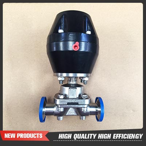 DN40 Stainless Steel SS316L Pneumatic Actuator Diaphragm Valves with Clamp