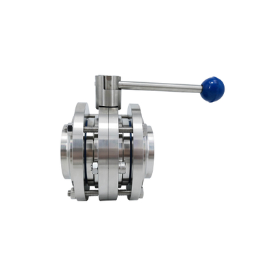Sanitary Stainless Steel Aseptic 3-piece Manual Butterfly Valves 