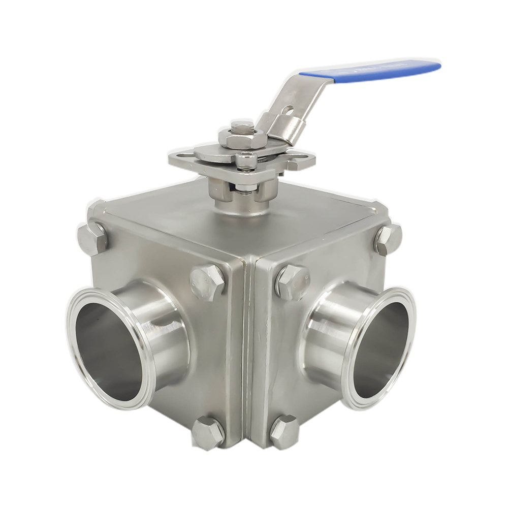 Sanitary Stainless Steel Two Ways Non-detention Ball Valves 
