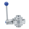 SS304 SS316L Food Grade Manual Sanitary Stainless Steel Butterfly Type Ball Valve