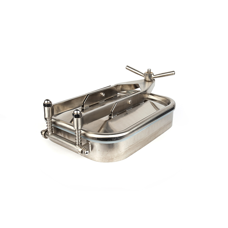 435×335MM Sanitary Rectangular Tank Manways with One Intersectant Arms 