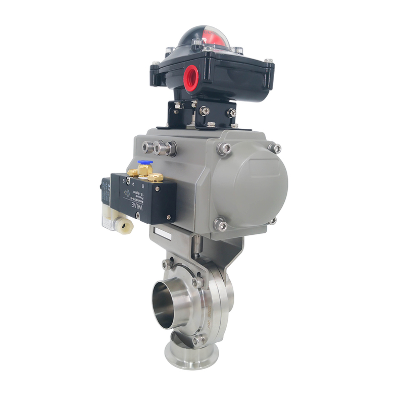 Sanitary Actuated Weld Butterfly Valves with Limit Switch - Buy ...