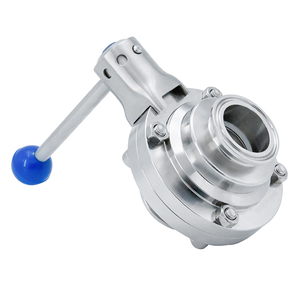Sanitary Stainless Steel Manual Clamped Butterfly Type Ball Valve with Pulling Handle