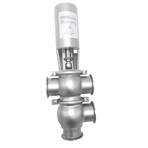 Stainless Steel Sanitary Pneumatic Diverter Double Seat Valves