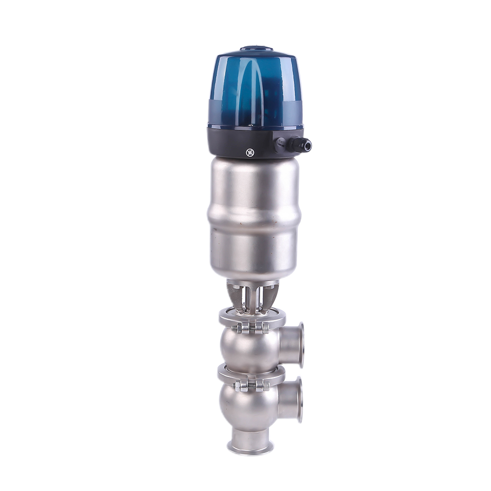Factory Sanitary Pneumatic Diverter Valves with Control Head