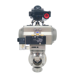 Sanitary Actuated Weld Butterfly Valves with Limit Switch 