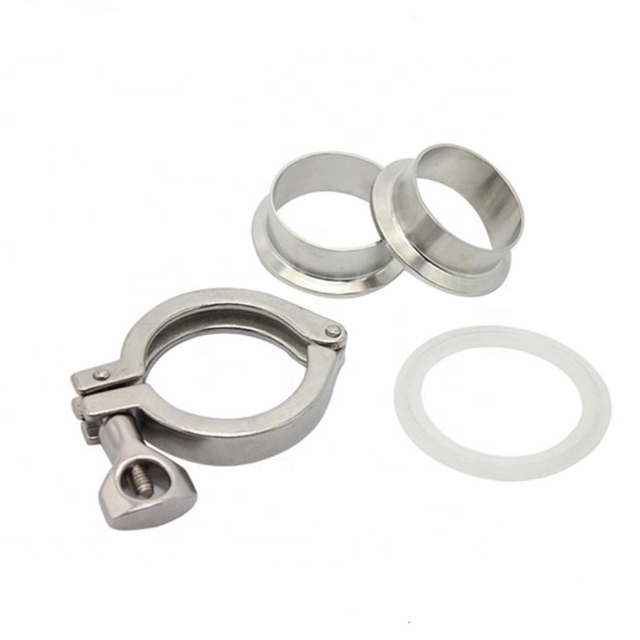Sanitary Double Pin Thread Nut Clamp Ferrule Assembly