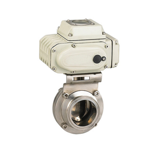 Stainless Steel Sanitary Tri-clamp Butterfly Valves with Eletric Actuator 