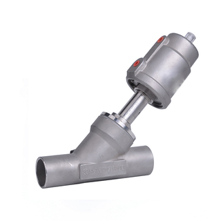 Sanitary Stainless Steel Pneumatic Welding Angle Seat Valve