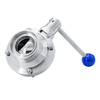 Compass Sanitary Stainless Steel 304 316L Manual Threaded Butterfly Type Ball Valve With Outlet