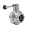 SMS Clamp Sanitary Butterfly Valve for chemical industries