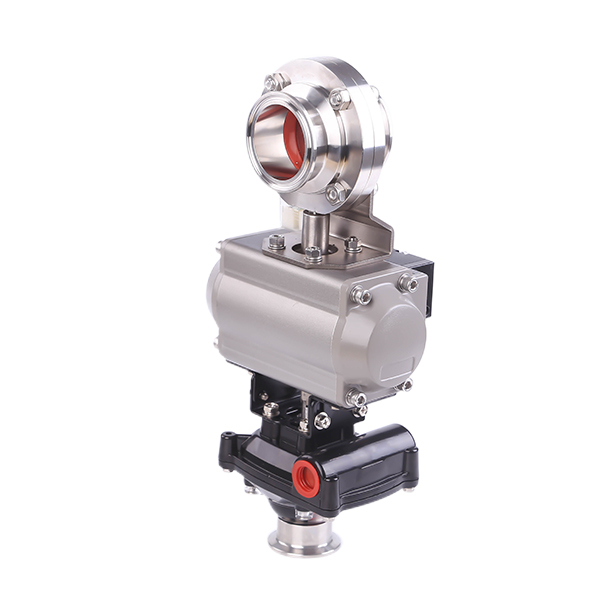 Stainless Steel Sanitary Pneumatic Actuator Tri Clamp Butterfly Valves with Actuator
